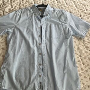 Eddie Bauer men’s classic fit blue short, sleeved shirt men’s TL